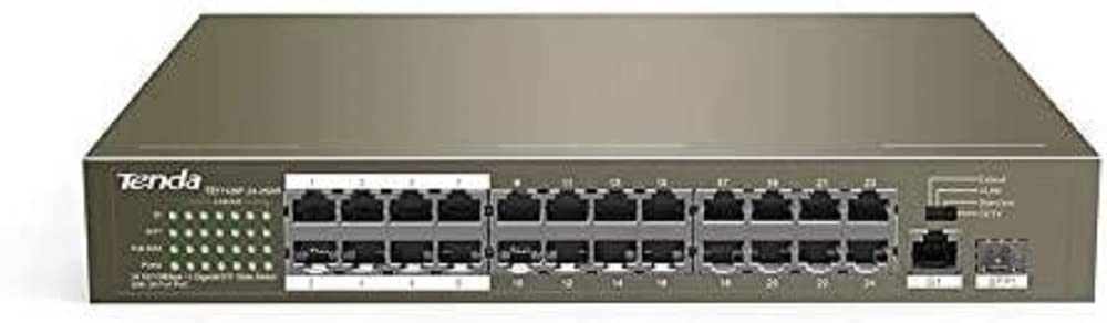 Tenda TEF1126P-24-250W 24-Port Gigabit/SFP Slots Switch with 24-Port PoE (Gray)