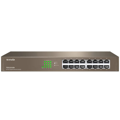 Tenda TEG1016D 16-Port Gigabit Unmanaged 16-Port Ethernet Switch (Grey)