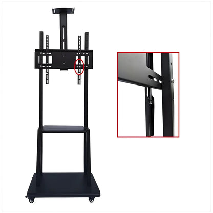 Interactive Panel Stand Full Motion Swivel Floor Stand TV Trolley with Brackets for 32" inch (81.28cm) to 70" (177.8cm) LED, LCD, Plasma
