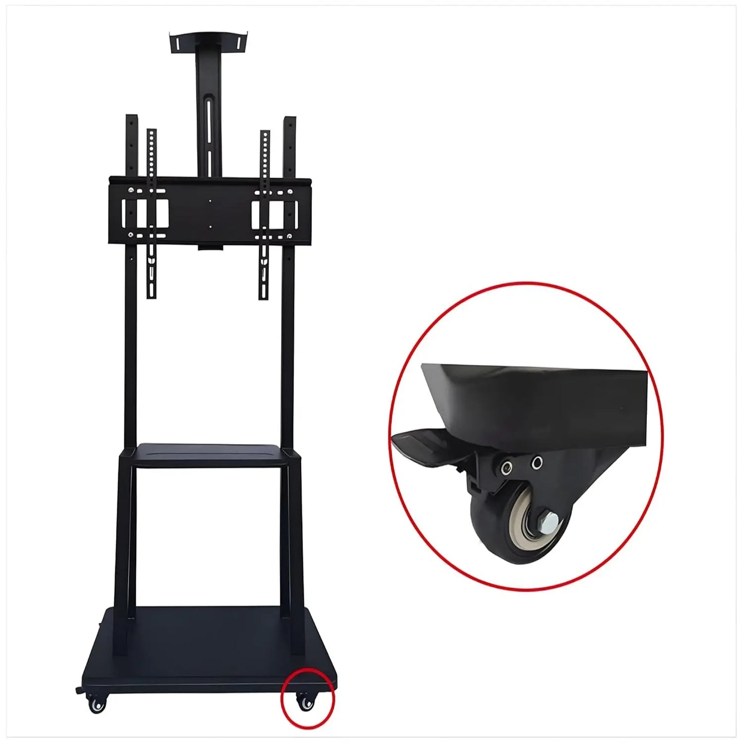 Interactive Panel Stand Full Motion Swivel Floor Stand TV Trolley with Brackets for 32" inch (81.28cm) to 70" (177.8cm) LED, LCD, Plasma
