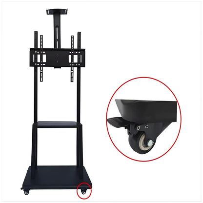 Interactive Panel Stand Full Motion Swivel Floor Stand TV Trolley with Brackets for 32" inch (81.28cm) to 70" (177.8cm) LED, LCD, Plasma