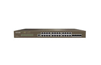 Tenda TEG5328F 24-Port L3 Managed Gigabit Switch with 4 SFP Ports, Rack Mountable, Smart Ethernet Switch with Flexible DHCP/ LACP/ VLAN/ ARP/ MAC/ ACL/ QoS/ IGMP