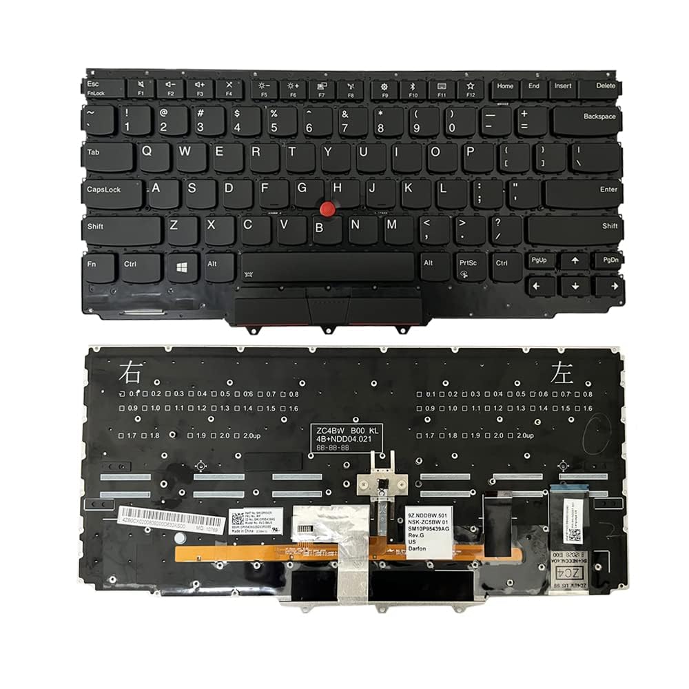 Laptop Keyboard for Lenovo ThinkPad X1 Yoga Gen 2nd 3rd (2017 2018) 20JD/ 20JE/ 20JF/ 20JG Series with Backlight