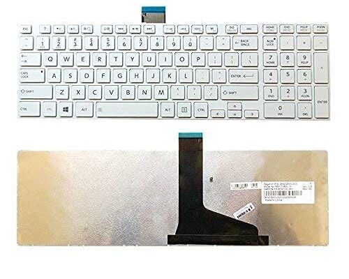 Laptop Keyboard For Toshiba Satellite C850, 9Z.N7TSV.401, L850, S850, P875 Series Laptops (White)