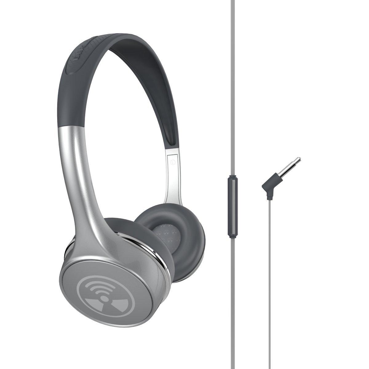 iFrogz Toxix Plus Headphones with Mic  Deep Bass, Right-Angle Jack, Stereo Sound