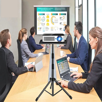 Projector Tripod Stand 15KG Load Capacity | Adjustable Height Laptop & Projector Stand with Tray | Foldable Heavy Duty Stand