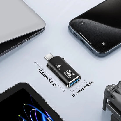 2-in-1 Type-C OTG Adapter with USB-A Female & TF Card Reader – 5Gbps USB-C to USB + MicroSD Card Adapter for Laptop, PC & Smartphones