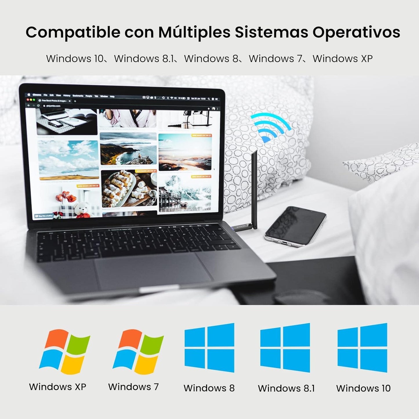 Tenda U10 AC650Mbps Dual-Band WiFi Dongle, Wireless USB Adapter, 6dBi Internal Antenna, (Black)