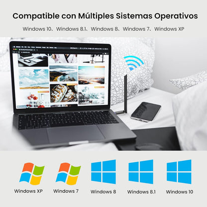 Tenda U10 AC650Mbps Dual-Band WiFi Dongle, Wireless USB Adapter, 6dBi Internal Antenna, (Black)