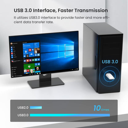 Tenda U18 AX1800 Wi-Fi 6 Dual Band USB 3.0 Wireless Adapter for PC Laptop Desktop, Only Compatible with Windows 11/10),(white)