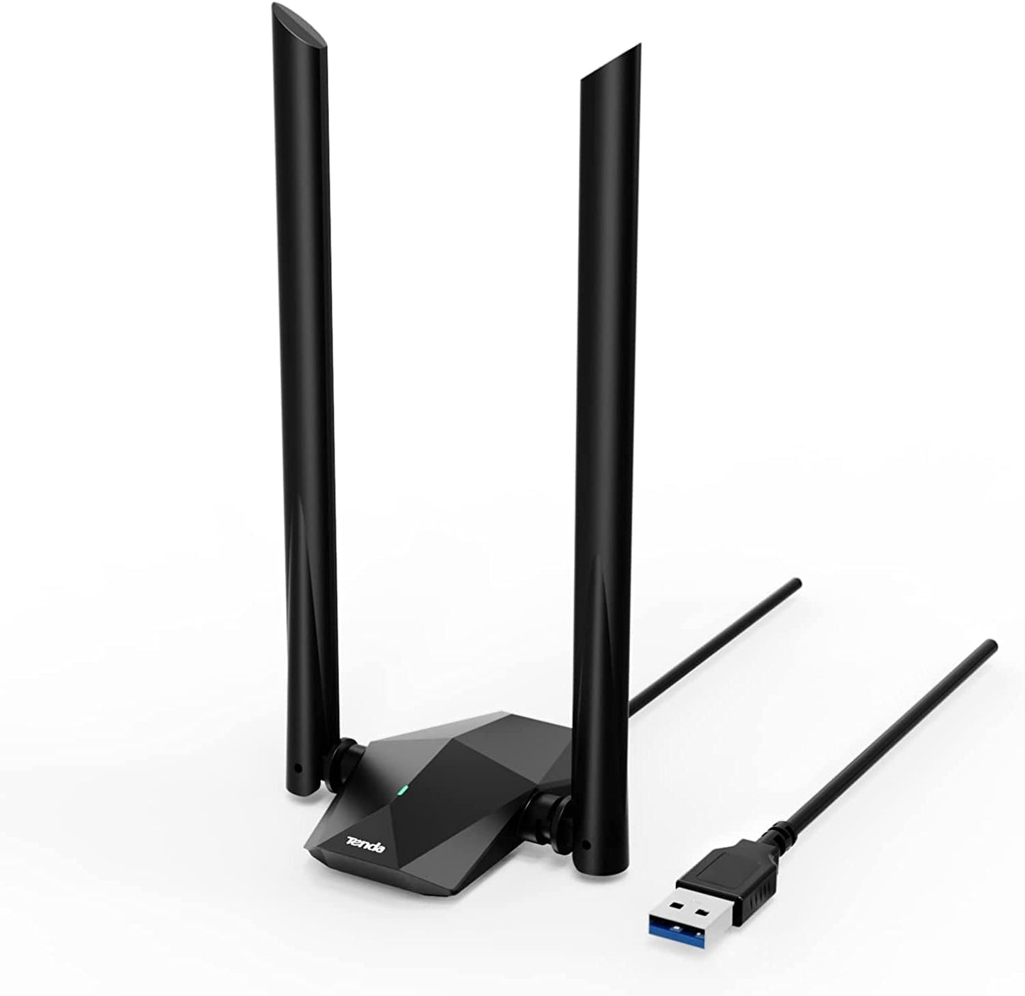 Tenda U18a AX1800 wifi6 Dual-band Wireless USB Adapter with External Anteena ,Supports Windows 11 & 10 Only (Black)