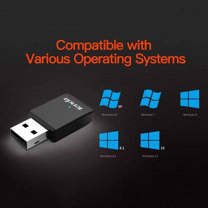 Tenda U9 AC650 Dual Band Wireless USB Adapter(Black)