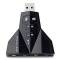 USB Sound 7.1Ch Jet | External Sound Card with Dual Stereo Output & Mic Input, Volume Control (Black)