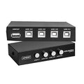 USB 2.0 4-Port Switch Box for 4 PC Share 1 USB Device for PC, Printer, Scanner, Camera, Keyboard