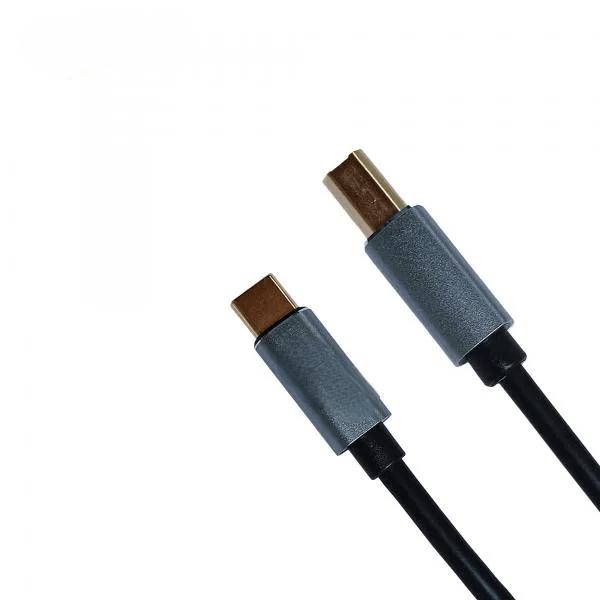 USB Type C to USB B 2.0 Printer Cable, Scanner Cable Compatible with HP Canon Epson Lexmark MacBook Pro/Air iMac XPS ASUS Laptops (Black)