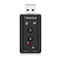 USB to 3.5mm Jack Audio Adapter | 7.1 External USB Sound Card for PC, Headphones & Microphone (Black)