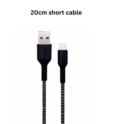 Power Bank Charging Cable ,USB Cable with Lightning Connector Short Cable for iPhone -20cm