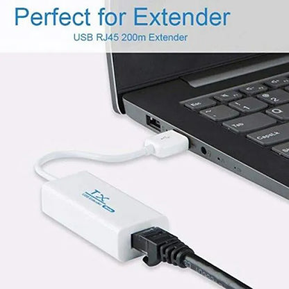 USB LAN Extender RJ45 | 200M LAN Repeater for USB Cameras, Printers, Keyboard & Mouse