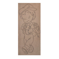 Pre Marked MDF Wooden Wall Hanging For DIY Painting Cutout 4mm Thickness (45.7 X 20.3)cm (18 X 8 Inches) Kid