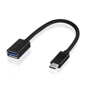 Type C Male to USB 3.0 Female OTG Data Cable For Transfer Charging and Sync Data - Black/ White