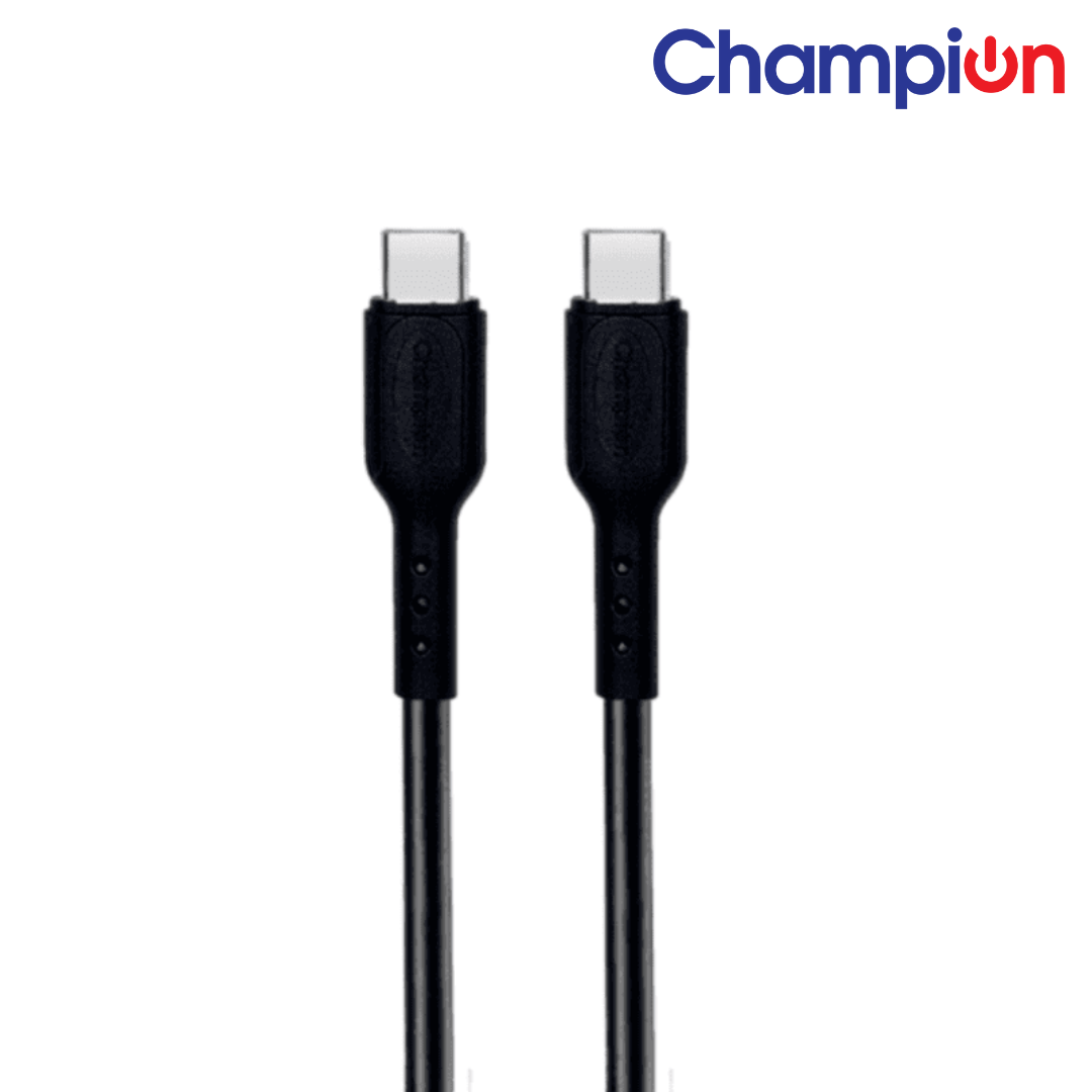 Data Cable Type-C to C PVC 3Amp 1Mtr (Black)