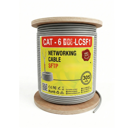 Cat-6 Copper SFTP Networking Cable | 4 Pair, 305M Roll | High-Speed Shielded Ethernet for Reliable Connectivity