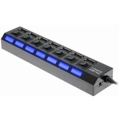 Usb Hub 7 Port with Individual Power Switches and Lights