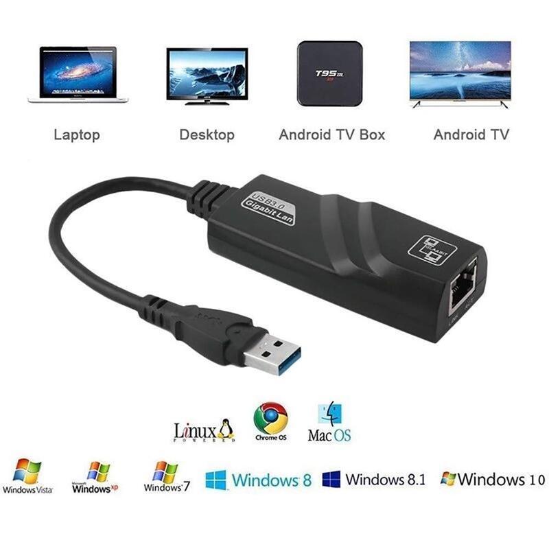 USB Lan 2.0 to Gigabit Ethernet LAN Adapter ,Converter Compatible for Nintendo Switch, MacBook, Mac Pro Mini, iMac, XPS, Surface Pro, Notebook, PC
