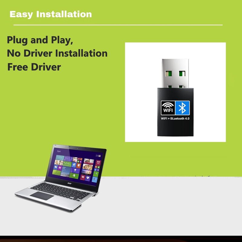 Usb Wifi Dongle 4 AC150 Mbps Adaptor Bluetooth 4.0 Dongle (Wifi+Bluetooth)