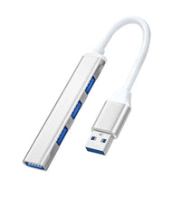 USB Hub 3.0 Slim 4 Port (Metal Body) | High Speed USB Hub with Aluminium Shell, Compatible for PC, MacBook, Mac Pro, Mac Mini