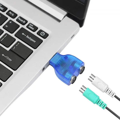 USB to 2 PS/2 Converter Adapter for Keyboard and Mouse