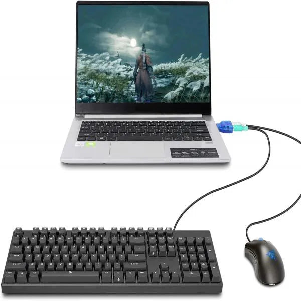 USB to 2 PS/2 Converter Adapter for Keyboard and Mouse
