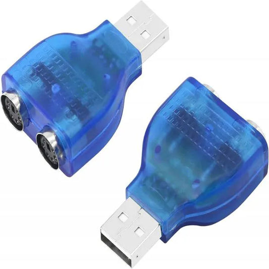USB to 2 PS/2 Converter Adapter for Keyboard and Mouse