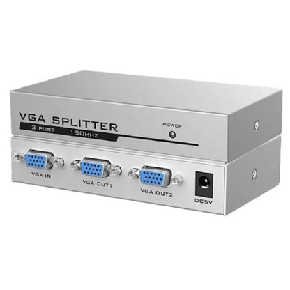 Vga Splitter 1X2 | Video Distribution Duplicator for 1 PC to Dual Monitors Projector