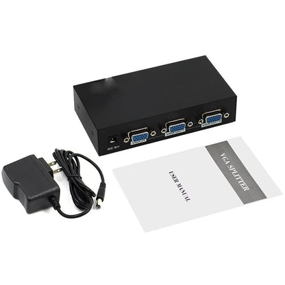 Vga Splitter 1X2 | Video Distribution Duplicator for 1 PC to Dual Monitors Projector