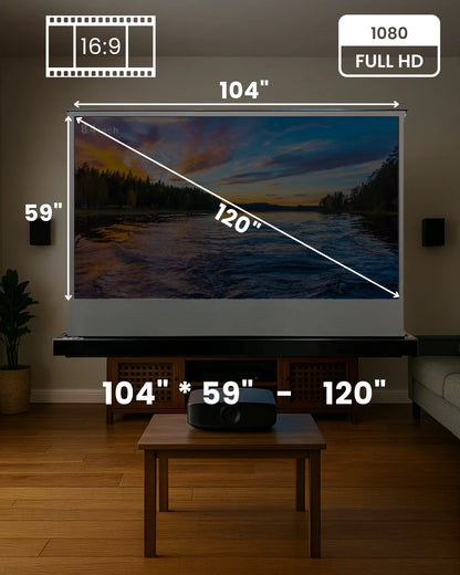 Projector Screen with Fixed Frame 16:9 for Home Theatre