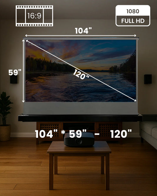 Projector Screen with Fixed Frame 16:9 for Home Theatre