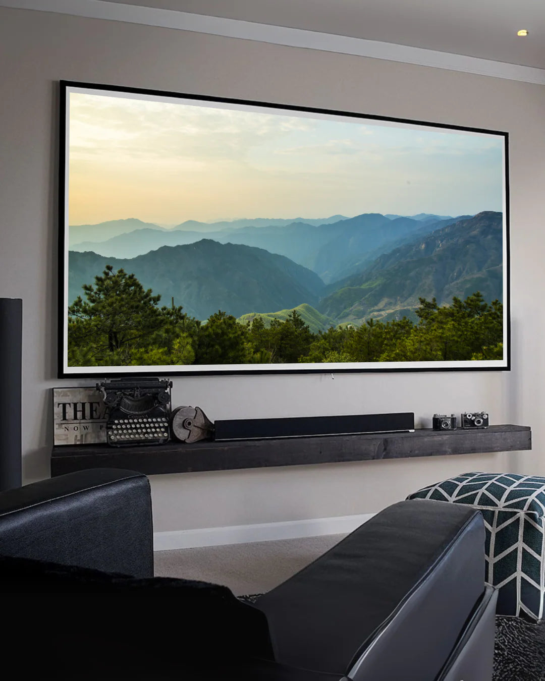 Projector Screen with Fixed Frame 16:9 for Home Theatre