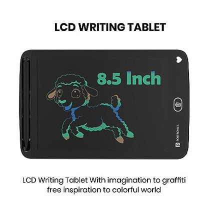 Portronics Ruffpad 8.5M Multicolor LCD Writing Pad with Screen 21.5cm (8.5-inch) for Drawing, Playing, Handwriting Gifts for Kids & Adults (Black)