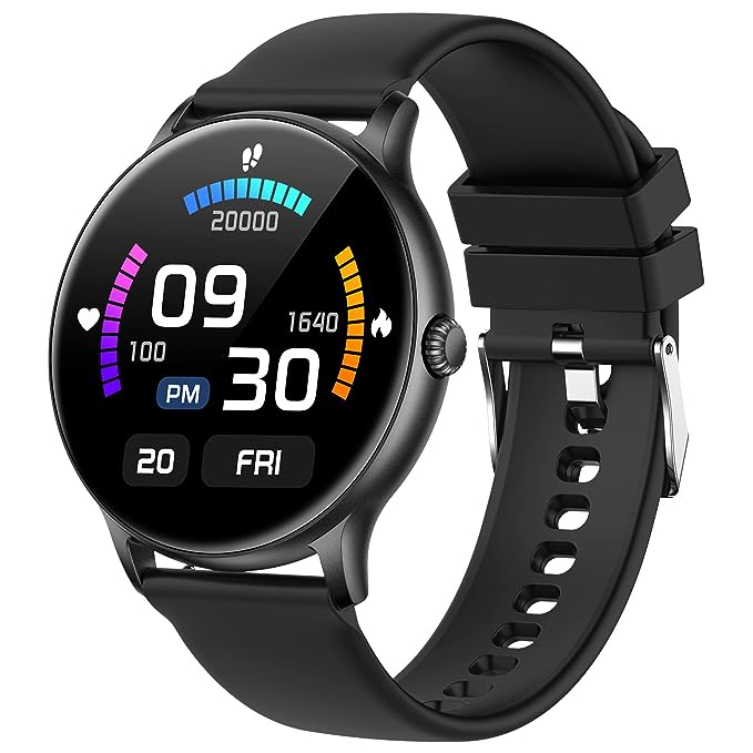 Fire-Boltt Phoenix Smart Watch with Bluetooth Calling + Sports Modes, 240 * 240 PX High Resolution with SpO2, Heart Rate Monitoring (Black)