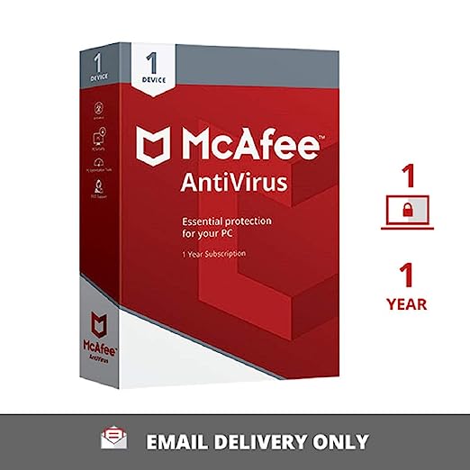 McAfee Antivirus For Window 1 User 1 Year (Email Delivery)