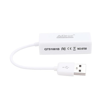 USB 2.0 to Lan Adapter, upto 10/100 Ethernet Network Internet LAN RJ45 Adapter Replacement for Desktop Laptop (White)