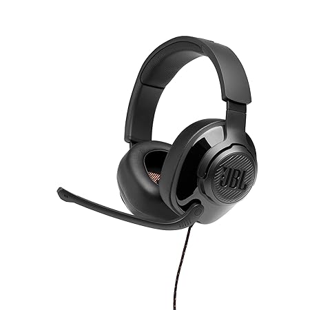 JBL Quantum 200 Wired Over-Ear Gaming Headphones (Black)