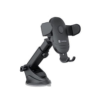 Portronics Clamp M2 Adjustable Car Mobile Phone Holder Stand, 360° Rotational, Strong Suction Cup, Compatible with (10.16 to 15.24)cm (4 to 6 inch) Devices (Black)
