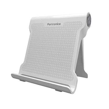 Portronics Modesk 200 Universal Mobile Phone Tabletop Stand for Desktop Table for All Device Size Upto 17.7cm (7 Inch) White