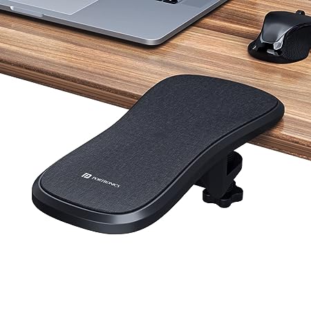 Portronics Armya Arm Rest,Table Pad Support Health Care Hand Support Adjustable Home Office(Black)