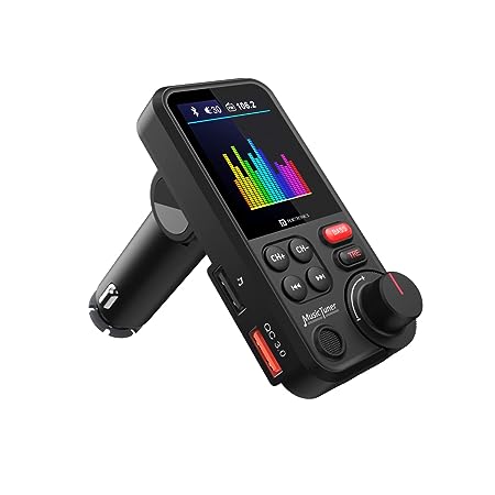 Portronics Auto One Smart Car Charger & Music Streamer with Hands Free Calling, Bluetooth 5.0, Quick Charge 3.0, 23W max Output, 360Ã‚Â° (Black)