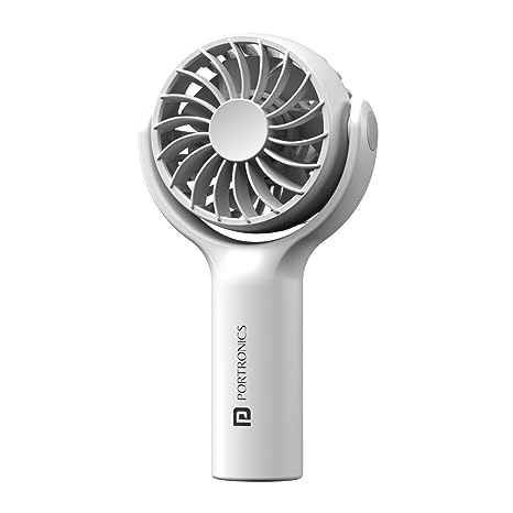 Portronics Toofan Mini Portable Rechargeable Fan with 3 Speed Modes, Upto 7800 RPM Max Speed, 2000 mAh Battery, Type C Charging Port