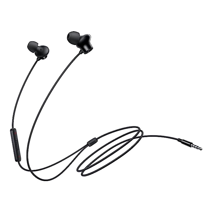 OnePlus Nord Wired Earphones with mic, 3.5mm Audio Jack, Enhanced bass with 9.2mm Dynamic Drivers (Black)