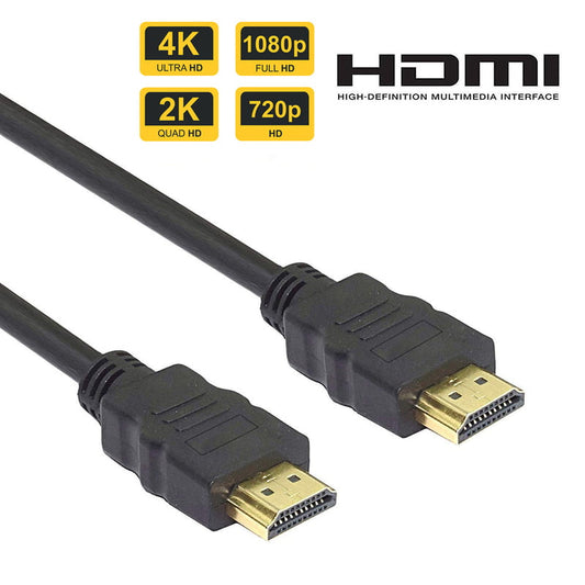 HDMI 4K Cable Supports 4K 60Hz, Ultra HD, 3D, 1080p, Ethernet and Audio Return for TV, Laptop, PC, Monitor and Projector